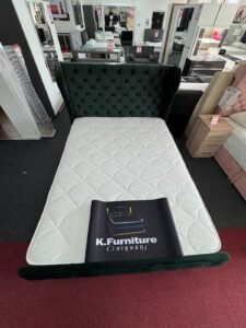 Miami High Foot Winged Bed with Kaygel 2000 Pocket Mattress Set