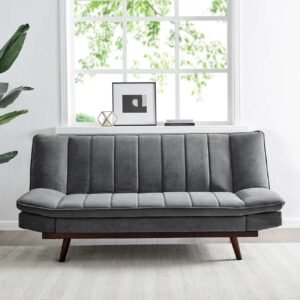 Moderna Velvet Sofa Bed – Grey
