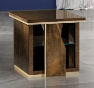 Diva Lamp Table – Bronze & Gold Finish