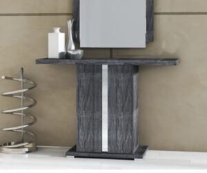 Harmony Console Table – Grey High-Gloss Finish