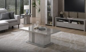 Solar Grey Italian Coffee Table – High Gloss Grey Finish