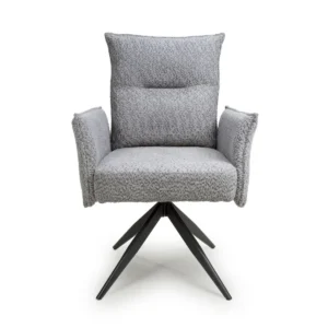 Burn Swivel Accent Chair – Grey Chenille