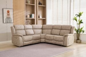 Staletti Recliner Sofa Collection – Grey / Stone