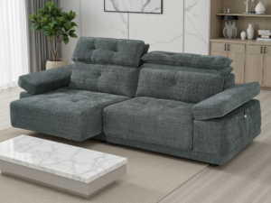 Kylie Floating Sofabed – Light Grey / Dark Grey